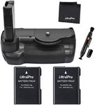 Battery Grip Bundle F/Nikon D5600: Includes Vertical Battery Grip, 2-Pk EN-EL14a Replacement Long-Life Batteries, UltraPro Accessory Bundle