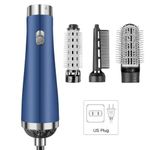 HUMAIZAR 3 in 1 Hair Dryer (Blue Color) Curler Hair Straightner Brush Hair Care Product for All Types of Hairs Hot Hair Brush Ion Technology (Blue Color)