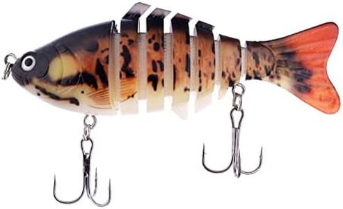 Hunting Hobby® Fishing Baits, 6 Segments Lifelike Multi-Jointed Swimbait, Hight Quality Hard Bait Fishing Hooks with High Carbon Steel Tackle (10cm/15g)-(Assorted Colour)