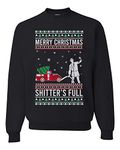 Wild Bobby You Serious Clark Christmas Vacation Movie Ugly Christmas Sweater Unisex Crewneck Sweatshirt, Black-shitter, X-Large