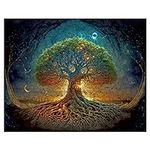 Mys Aurora Wooden Puzzles for Adults Tree of Life 200 Piece Puzzles for Adults, Medium Size 8.9'' x 12.6'' Luxurious Unique Shape Puzzles Beautiful Package Best Gift for Family Friends