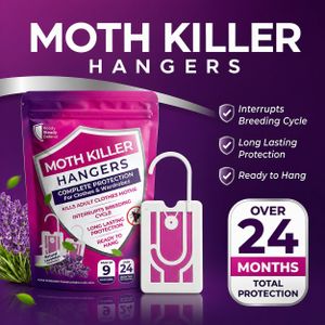 9-Pack Clothes Moth Killer Hangers – Lavender Scent, Wardrobe Protection, 3-Month