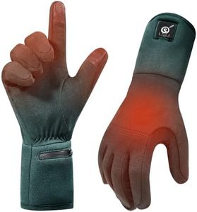 Heated Gloves for Adults - Rechargeable Battery, 3 Heat Settings, Water Resistant Touchscreen Compatible for Women Men Winter Sports, Motorcycling, Hunting Outdoor Activities