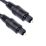 SPIN CART Toslink Fiber Optic Digital Optical Audio Cable for Home Theater, Sound Bar, TV, PS4, Xbox, Playstation and More (3 m, Black)