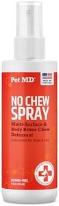 Pet MD No Chew Spray for Dogs & Cats - Multi-Surface Bitter Spray to Stop Biting & Chewing - Dog Deterrent Spray for Carpet, Furniture, Plants, & Skin - Anti Licking Cat Training Spray - 8 oz