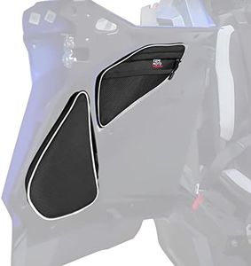 KEMIMOTO PRO XP 4 Rear Door Bags Storage Bags Rear Bed Gear Tool with Removable Knee Pad & PVC Wear Resistant Zippers Compatible with Polaris RZR PRO XP Turbo R PRO R 4 Accessories 2020-2024
