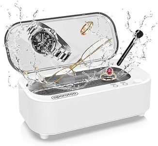 Ultrasonic Jewellery Cleaner, Ultrasonic Cleaner for Glasses, Jewelry, Watches, Retainer, Dentures, Glasses/Retainer/Jewellery Cleaner with 47 kHz and 2 modes