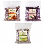 The Forest Herbs Natural Care From Nature Organic Whole Dried Amla, Reetha, Shikakai Raw Form for Hair Care Combo Each 200Gms