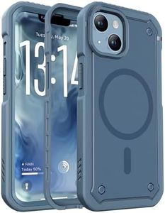 ORETECH Magnetic for iPhone 14 Case & iPhone 13 Case (2 X Tempered Glass Screen Protectors + 1 Camera Protector)(Compatible with MagSafe)(25 FT Drop Protection) Matte Dual-Layer Shockproof - Blue