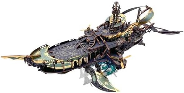 STRUCWOOD 3D Wooden Puzzle for Adults Whale Spaceship DIY Dollhouse Kit