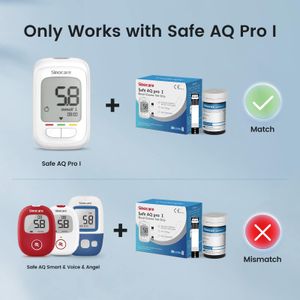 Sinocare Blood Sugar Testing Kit – Glucose Monitor with Test Strips