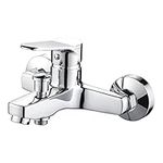 IBERGRIF M13059-1 Single Lever Bath Shower Mixer Taps, Bathroom Tub Filler Brass Faucet, Bath Shower Valve, Wall Mounted, Chrome