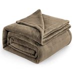 Bedsure Fleece Blanket Queen Size for Bed - Camel Queen Blanket Winter Fuzzy Cozy Soft Plush Warm Blankets for Bed, 90x90 inches