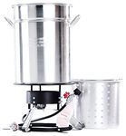King Kooker 5012A Package Boiling and Steaming, Silver, Balck