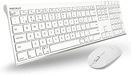 Macally Bluetooth Wireless Keyboard and Mouse Combo for Mac, Fully Apple Compatible