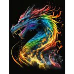 MXJSUA DIY Dragon Diamond Art kits for Adults, Animal Diamond Painting Kits for Adults, Full Round Drill Diamond Gem Art Embroidery Kit, Diamond Dots Beads for Arts and Crafts, 30x40cm