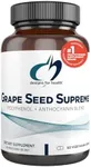 Designs for Health Grape Seed Supreme - 200mg Grapeseed Extract Supplement with Grape Skin + Muscadine Grape - Non-GMO Polyphenol + Anthocyanin Antioxidant Blend (60 Capsules)