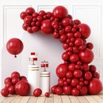 RUBFAC 110pcs Ruby Red Balloons Dif