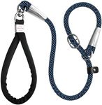 NAZOU Slip Leash 1/2in Dog Leash Heavy Duty Comfortable Dog Lead 3ft/4ft/5ft Hands Free Dog Leash Strong Training Leash for Dogs Up to 120LBS