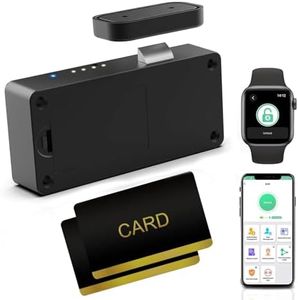 Drawer Lock RFID Card NFC Hidden Cabinet Lock for Kitchen Pantry Furniture eLinkSmart Cupboard Door Lock with Bluetooth APP Child Safety No Drilling Required Black