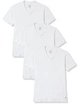 Nautica Men's 3-Pack Cotton Stretch V-Neck T-Shirt, White, X-Large