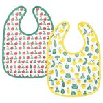 Ikea Bib, Fruit/Vegetables Pattern, Green Yellow(Pack of 2)