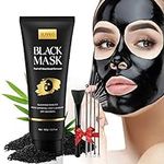 YLNALO Blackhead Remover Mask Kit, Charcoal Peel Off Facial Mask with Brush and Pimple Extractors, Deep Cleansing for Face Nose Blackhead Pores Acne, For All Skin Types (3.5 Fl.oz)