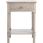 SAFAVIEH Home Collection Josie Greige 1-Drawer Lower Shelf Accent Table