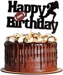 Unimall Football Cake Topper Rugby Ball Happy Birthday Sign Cake Fruit Muffin Picks for Super Bowl Party Decor Touchdown Sport Themed Game Day Party Supplies Decorations Ball Food Picks