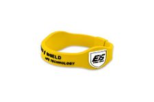 ENERGY SHIELD Wristband Energize-Pro Negative Ion Band for Men and Women Silicone Bracelet Yellow Colour (Medium)