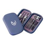 CAELYN & FRANCIS 18Pcs Manicure Set, Professional Stainless Steel Nail Care Tools, Portable Grooming Kit for Travel and Home, Ideal Nail Clippers, Gift for Men Women Friends and Parents (Royal Blue)