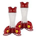 Perky Pet 203CPBN-2 8. oz Pinch-Waist Glass Hummingbird Feeder ââ‚¬â€œ 2 Pack, Red