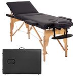 BestMassage Wood Aci Massage Table Portable 84 Inch Massage Bed Spa Bed 3 Fold Facial Table Esthetician Table Salon Spa Bed Height Adjustable With Carry Case