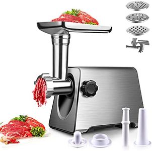 BenRich Meat Mincer Grinder, Electric Meat Grinder and Sausage Maker Max 2800 Watt Powerful Copper Motor Stainless Steel Body for Home Use