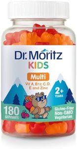 DR. MORITZ Kids Multivitamin Gummies - Kids Vitamins Multivitamin with 12 Essential Nutrients - Vegetarian Multivitamin Kids Gummies with VIT A, B, C, Zinc & More - Toddler Vitamins, 180 Count