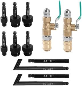 10PCS ATF Fluid Refill Adapters with Brass Ball Valve & Quick-Connector for VW Audi 09G/01J/CVT DSG & Benz 722.9 Transmissions (VAS6262-1/VAS5162-1/VAG1924/1)