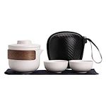 Ausale Travel Ceramic Tea Pot Set, 