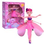 Magical Flying Fairy Doll, Hand Sensor Control, USB Powered Magic Flying Fairy, Sky Dancers Flying Toy, Rainbow Glitter Flying Princess Doll Indoor, Fairy Doll for Girls & Boys (Random Color)