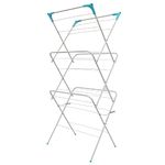 Straame 3 Tier Clothes Airer, Clothes Rack Drying Indoor and Outdoor Laundry Rack with Non Slip Feet and Corner Spaces for Hangers, Flat Foldable for Space Saving, 63 x 46 x 138 (White)