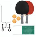 Albert Austin Table Tennis Set Ping Pong Set 2 Paddle Bats 3 Portable Ping Pong Balls with 1 Extendable Net Table Tennis Kids Party Games Set Perfect for any Outdoor and Indoor Table Tennis