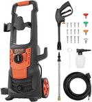 VEVOR Electric Pressure Washer, 2150 PSI, Max. 1.8 GPM, 1800W Power Washer w/ 26 ft Hose, 4 Quick Connect Nozzles, Foam Cannon, Portable to Clean Patios, Cars, Fences, Driveways