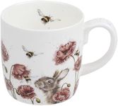 Wrendale Designs Royal Worcester 0.3 Litre Ceramic Mug Let It Be Hare and Bee