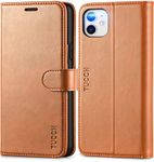 TUCCH Case Wallet for iPhone 11 6.1-inch, Protective [TPU Shockproof Inner Shell], PU Leather [RFID Blocking] [Card Holder] Magnetic Stand Cover Compatible with iPhone 11 6.1" 2019, Light Brown