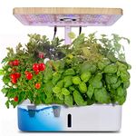 Moistenland Hydroponics Growing System,Indoor Garden,Herb Garden Indoor Kit,with 12 Pods/Water Circulatory System/Growth LED Lights/Vegetable Mode & Fruit Mode/Ideal Gift