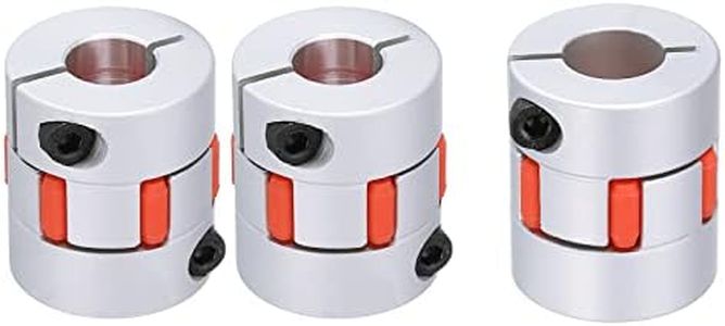 MECCANIXITY Shaft Coupling 14 to 14mm and 12.7 to 12.7mm Bore L35xD30 Flexible Joint for Servo Stepped, 3in 1 Set