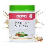 OZiva Protein & Herbs for Women (Vanilla Almond) to Reduce Body Fat, Manage Weight & Metabolism | Protein Powder for Women with 23g Whey Protein, No Added Sugar, Certified Clean 1lbs