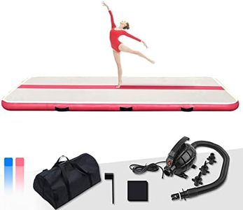 Tuxedo Sailor Inflatable Gymnastics Tumbling Mat Air Tumble Track 10ft 4in Thickness Air Floor Mat with Electric Air Pump for Gymnastics Training/Home Use/Cheerleading/Water/Gym/Yoga