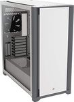 Corsair 5000D Tempered Glass Mid-Tower ATX Case (Solid Steel Front Panel, Corsair RapidRoute Cable Management System, Two Included 120mm Fans, Motherboard Tray with Customisable Fan Mounts) White