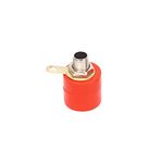 Electronic Spices 4mm 5A Red Color Female Socket Banana Connector Pack of 10pcs