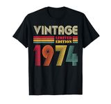 Vintage 1974 50th Birthday Gift Men Women 50 Years Old T-Shirt